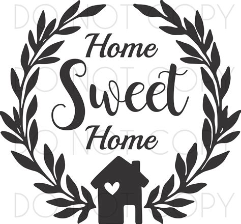 Download Home Sweet Home SVG Cut File Silhouette